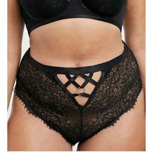 ASOS DESIGN Curve Masako high waist lace panty 10